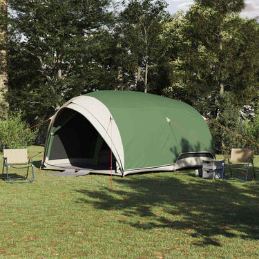 Vidaxl tunnel tent met dak met opslag groen 410 x 285 x 198 cm taft