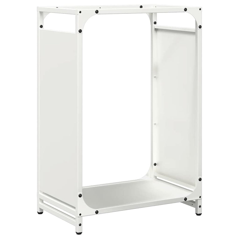 Afbeelding laden in galerijviewer, Vidaxl brandhoutrek 44x28x65 cm koudgewalst staal wit
