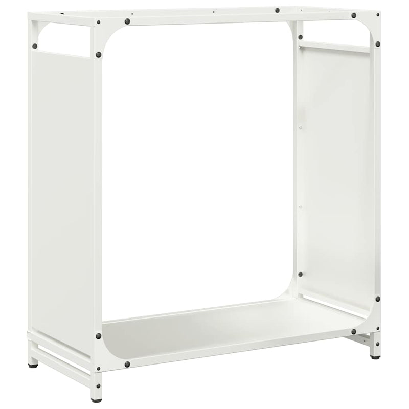 Afbeelding laden in galerijviewer, Vidaxl brandhoutrek 60x28x65 cm koudgewalst staal wit

