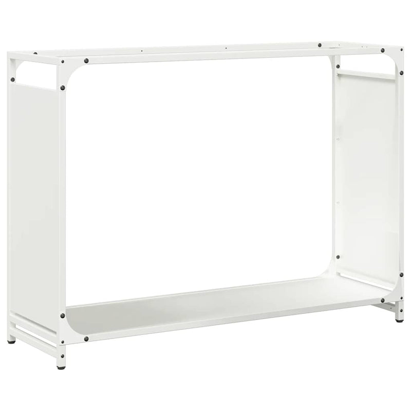 Afbeelding laden in galerijviewer, Vidaxl brandhoutrek 90x28x65 cm koudgewalst staal wit
