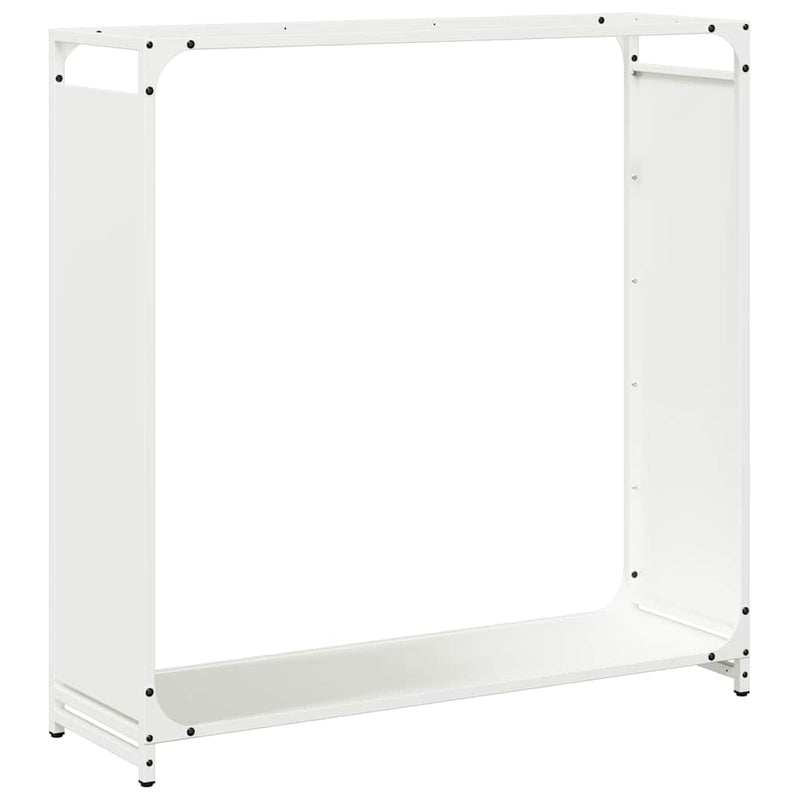 Afbeelding laden in galerijviewer, Vidaxl brandhoutrek 90x28x90 cm koudgewalst staal wit
