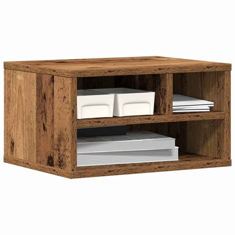 Afbeelding laden in galerijviewer, Vidaxl printerstand met opslag oudhout 40 x 32 x 22,5 cm bewerkt hout
