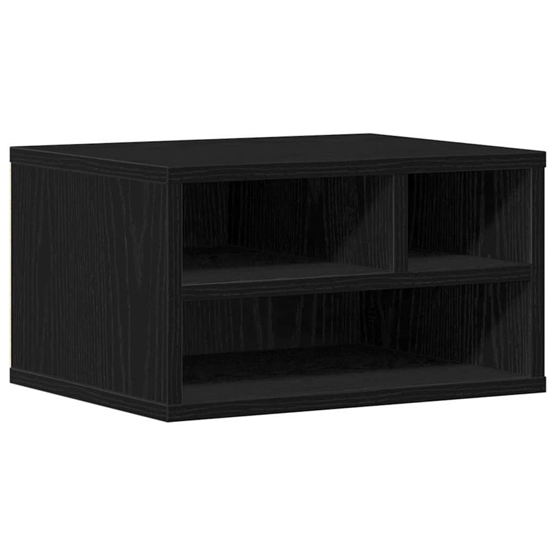 Afbeelding laden in galerijviewer, Vidaxl printerstand zwart eiken 40 x 32 x 22,5 cm bewerkt hout
