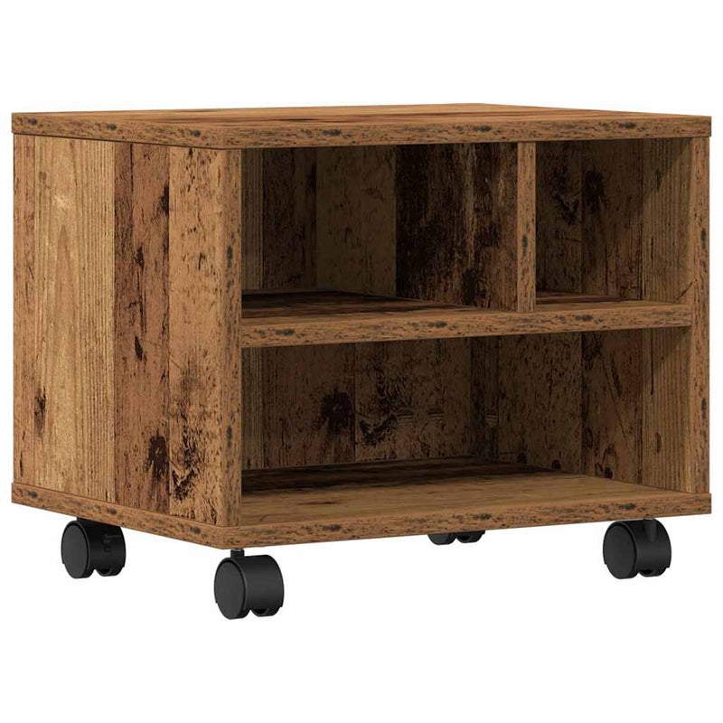 Afbeelding laden in galerijviewer, Vidaxl printerstand met opslag oudhout 41 x 32 x 33.5 cm bewerkt hout
