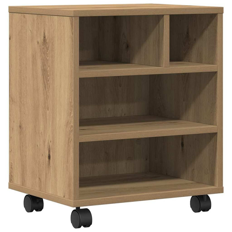 Afbeelding laden in galerijviewer, Vidaxl printerstand met opslag artisanaal eikenkleurig 41 x 32 x 48 cm
