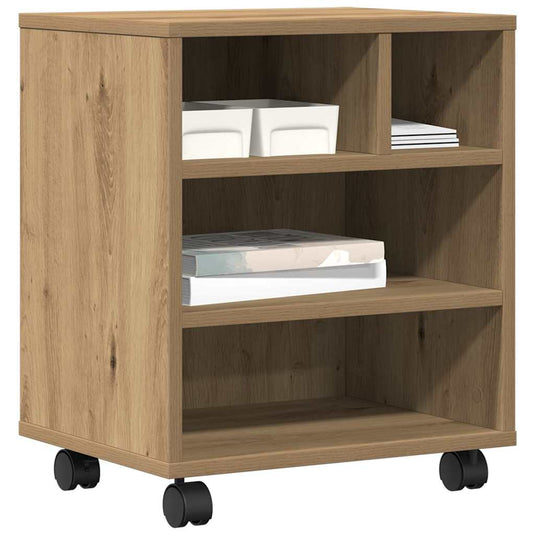 Vidaxl printerstand met opslag artisanaal eikenkleurig 41 x 32 x 48 cm