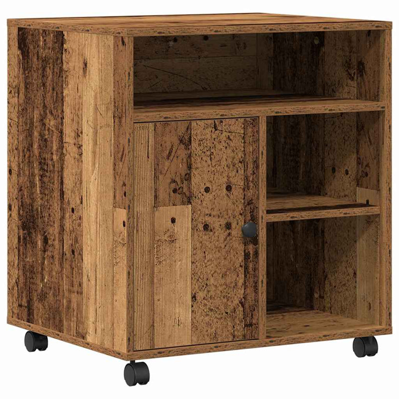 Afbeelding laden in galerijviewer, Vidaxl printerstand met opslag oud hout 60 x 50 x 67 cm bewerkt hout

