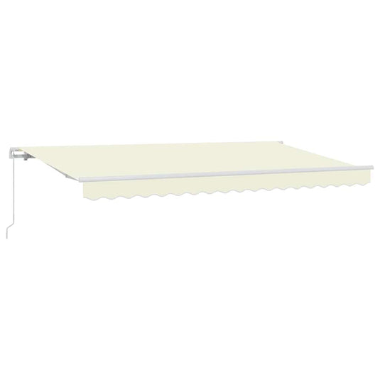 Vidaxl uitschuifbare luifel crème 400 x 200 cm stof