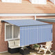 Vidaxl inklapbaar zonnescherm blauw en wit 300 x 250 cm