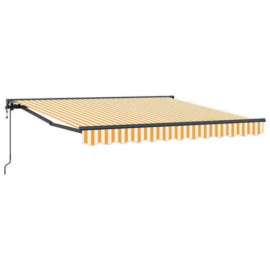 Vidaxl inklapbaar zonnescherm geel en wit 300 x 250 cm