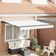 Vidaxl inklapbaar zonnescherm wit 300 x 250 cm polyester en metaal
