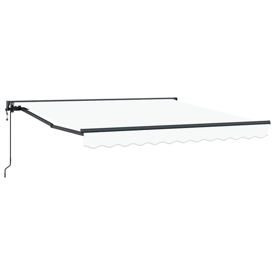 Vidaxl inklapbaar zonnescherm wit 300 x 250 cm polyester en metaal