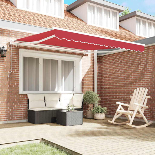 Vidaxl inklapbaar zonnescherm rood 300 x 250 cm stof