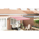 Vidaxl inklapbaar zonnescherm rood en wit 350 x 250 cm