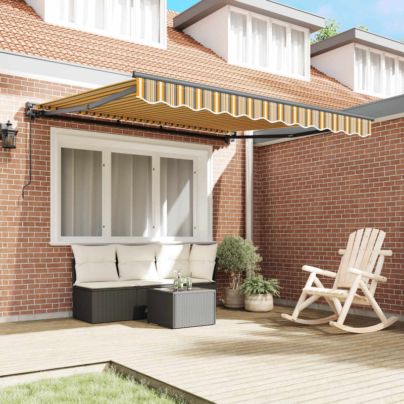 Afbeelding laden in galerijviewer, Vidaxl zijde frame geel en grijs 350 x 250 cm polyester met pu-coating
