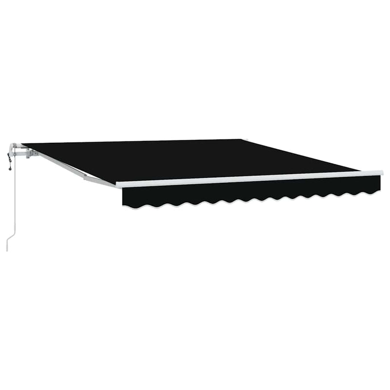 Afbeelding laden in galerijviewer, Vidaxl uitschuifbare luifel zwart 350 x 250 cm stof en aluminium
