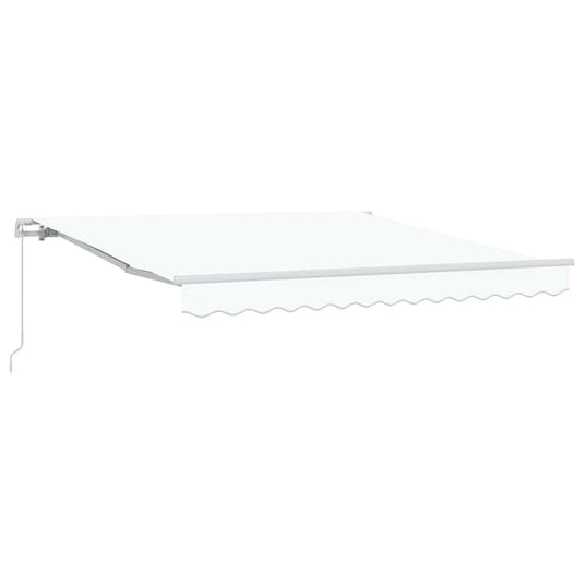 Vidaxl inklapbaar zonnescherm wit 350 x 250 cm polyester en aluminium