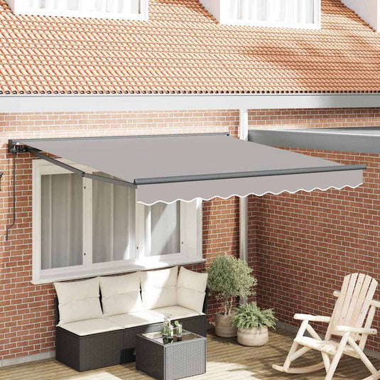 Vidaxl inklapbaar zonnescherm lichtgrijs 350 x 250 cm