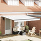 Vidaxl inklapbaar zonnescherm wit 400 × 300 cm polyester en staal