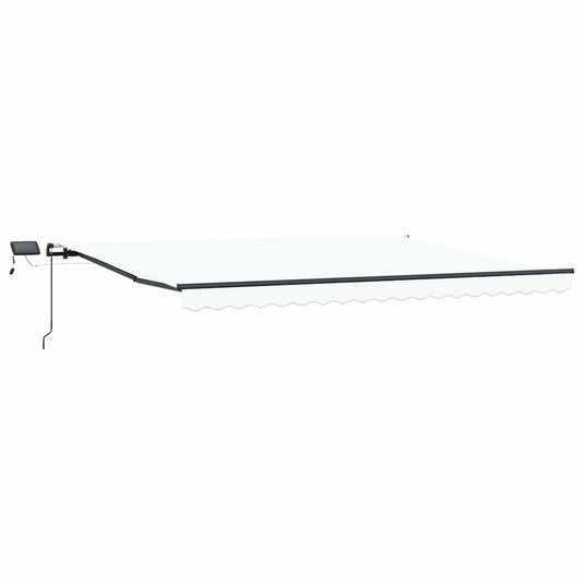 Vidaxl inklapbaar zonnescherm wit 400 ×300 cm stof