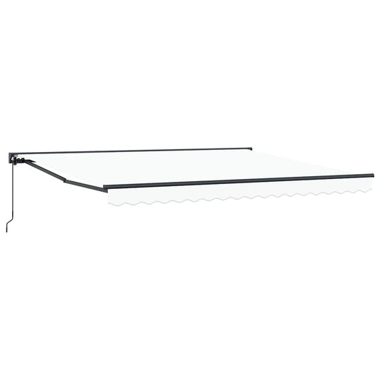 Vidaxl inklapbaar zonnescherm wit 400 × 300 cm polyester en metaal