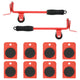 Vidaxl meubelrollers 8 stuks met lifters 9,8x7,5x3 cm 150 kg rood