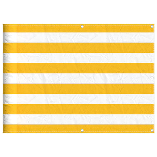 Vidaxl balkonscherm geel en wit gestreept 75x1000 cm