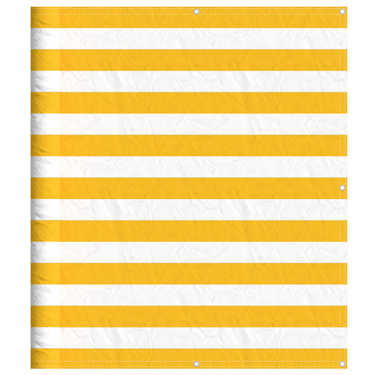 Vidaxl balkonscherm geel en wit gestreept 120x700 cm
