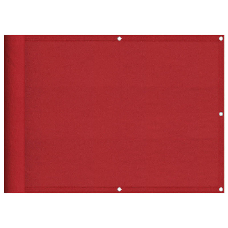 Afbeelding laden in galerijviewer, Vidaxl balkonscherm rood 75x700 cm 100% polyester oxford
