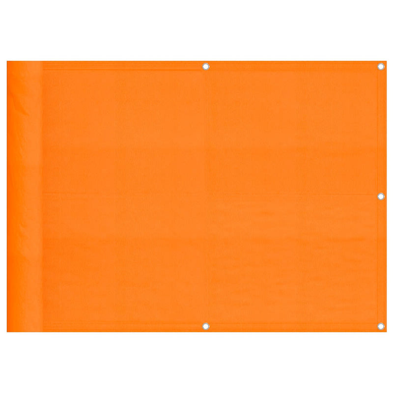 Afbeelding laden in galerijviewer, Vidaxl balkonscherm oranje 75x1000 cm 100% polyester oxford
