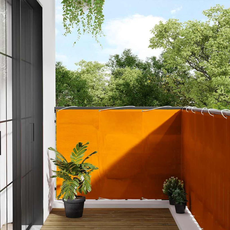 Afbeelding laden in galerijviewer, Vidaxl balkonscherm oranje 120x700 cm 100% polyester oxford
