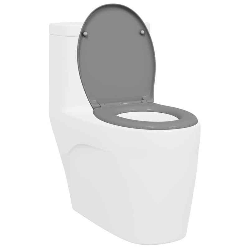 Afbeelding laden in galerijviewer, Vidaxl toiletzitting grijs 47 x 37 x 4 cm duroplast
