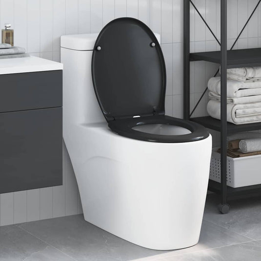 Vidaxl toiletzitting zwart 47 x 37 x 4 cm duroplast