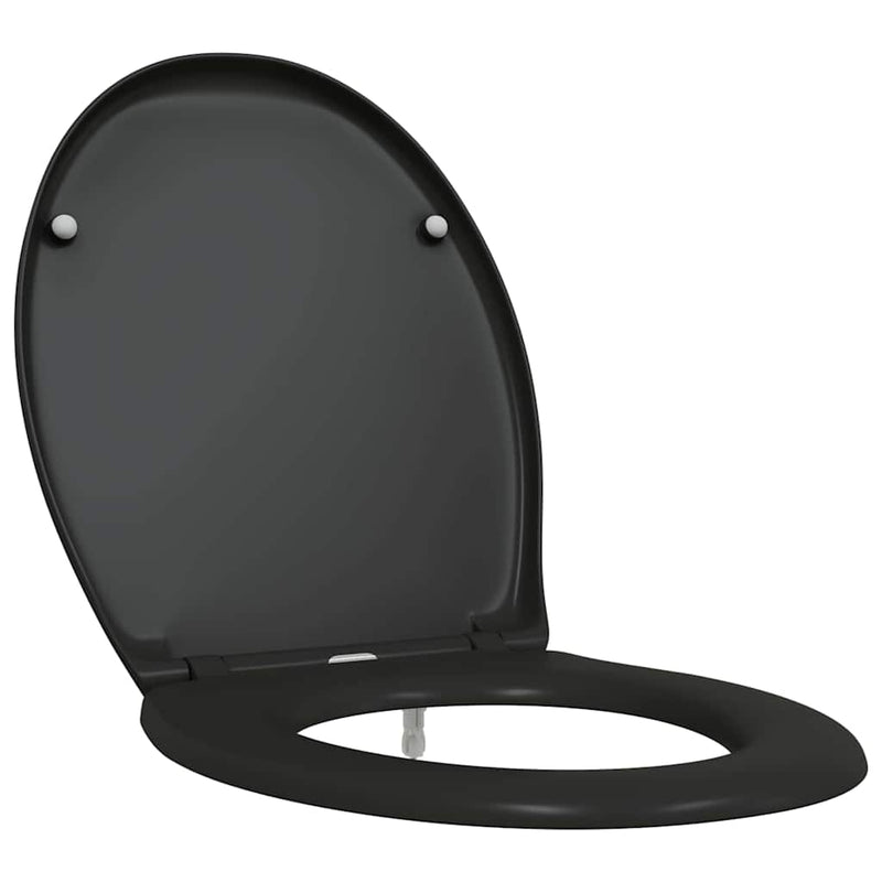 Afbeelding laden in galerijviewer, Vidaxl toiletzitting zwart 47 x 37 x 4 cm duroplast

