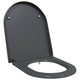 Vidaxl toiletzitting antraciet 49 x 36 x 4 cm duroplast