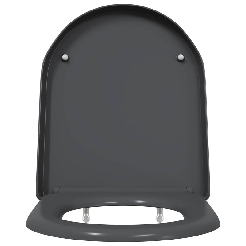 Afbeelding laden in galerijviewer, Vidaxl toiletzitting antraciet 49 x 36 x 4 cm duroplast
