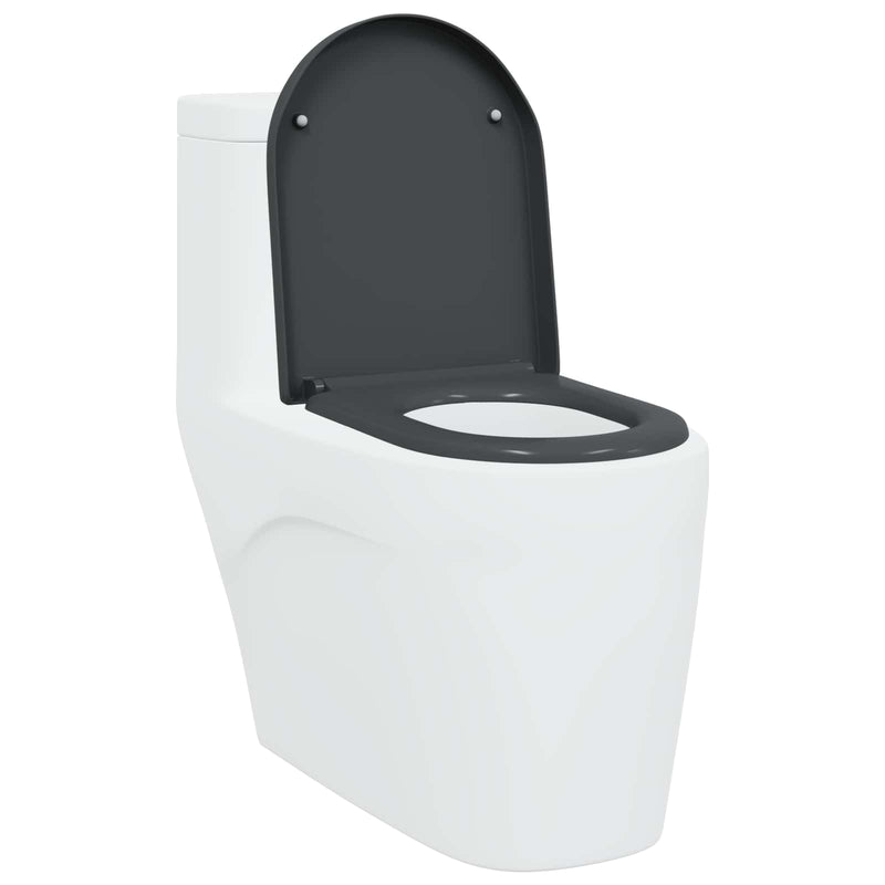 Afbeelding laden in galerijviewer, Vidaxl toiletzitting antraciet 49 x 36 x 4 cm duroplast

