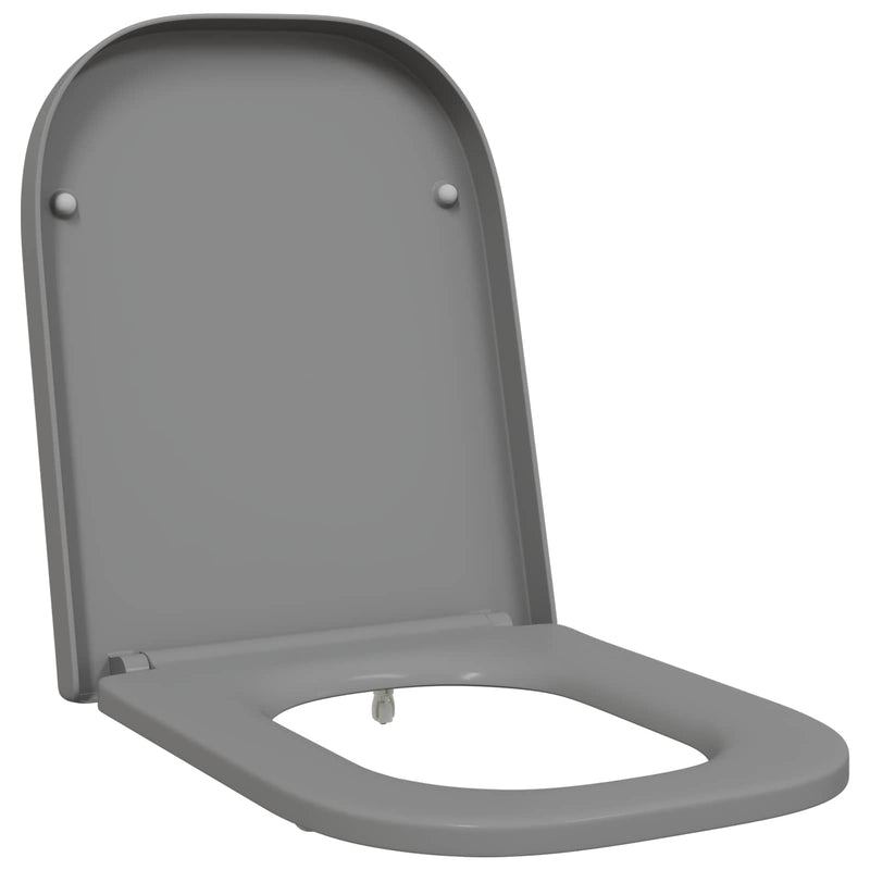 Afbeelding laden in galerijviewer, Vidaxl toiletzitting grijs 47,5 x 35 x 3,6 cm duroplast
