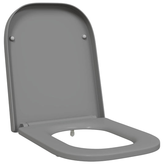 Vidaxl toiletzitting grijs 47,5 x 35 x 3,6 cm duroplast
