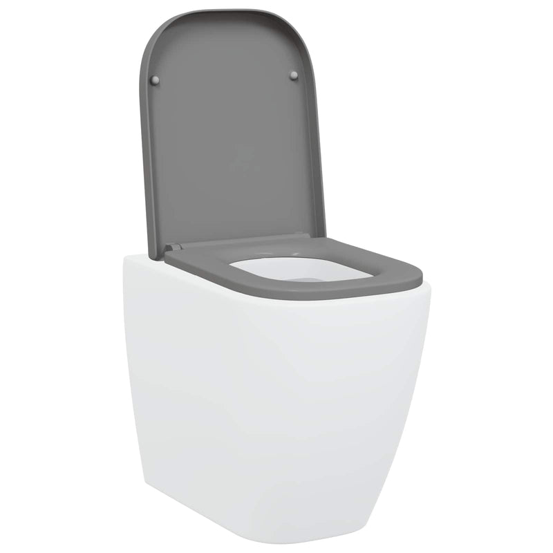 Afbeelding laden in galerijviewer, Vidaxl toiletzitting grijs 47,5 x 35 x 3,6 cm duroplast

