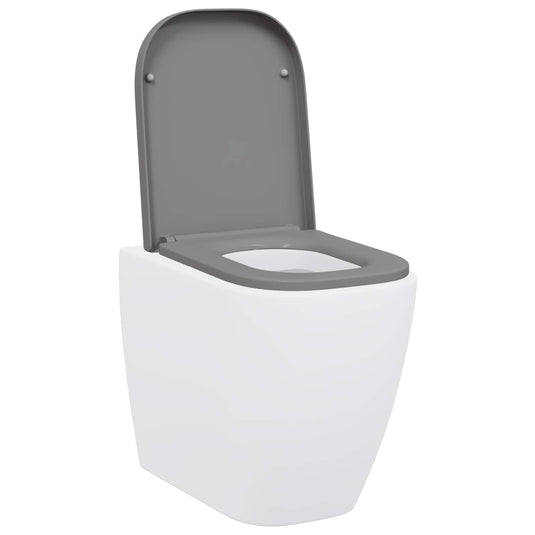 Vidaxl toiletzitting grijs 47,5 x 35 x 3,6 cm duroplast
