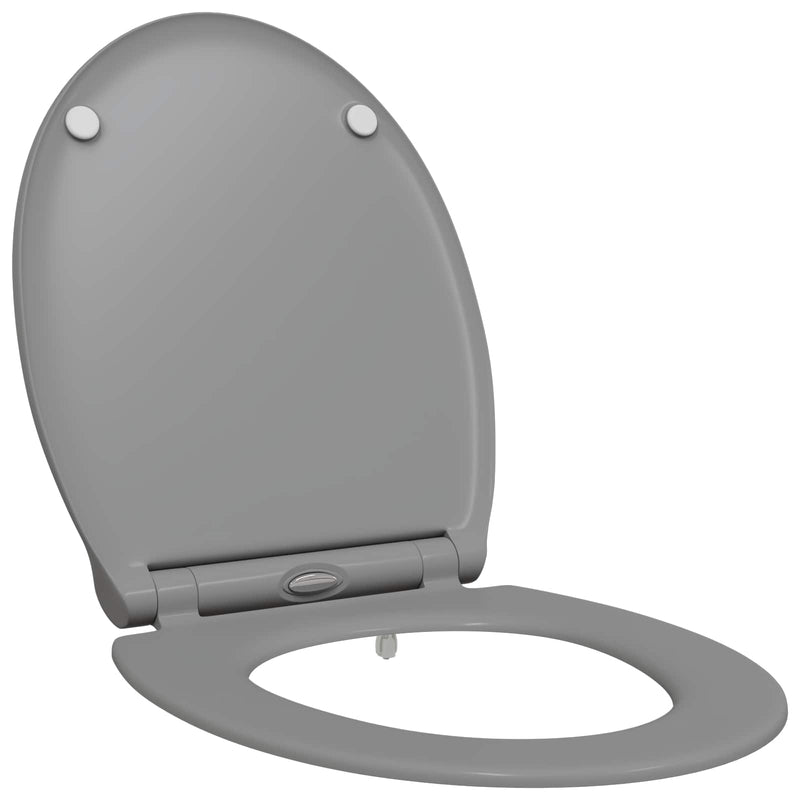Afbeelding laden in galerijviewer, Vidaxl toiletzitting grijs 47 x 37,5 x 3,8 cm duroplast
