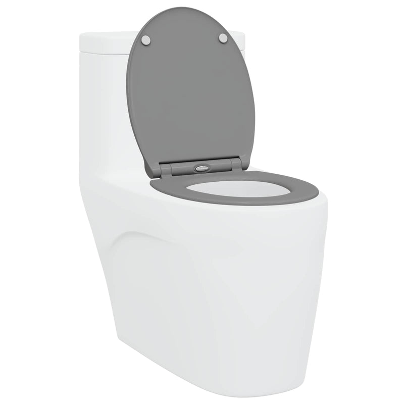 Afbeelding laden in galerijviewer, Vidaxl toiletzitting grijs 47 x 37,5 x 3,8 cm duroplast
