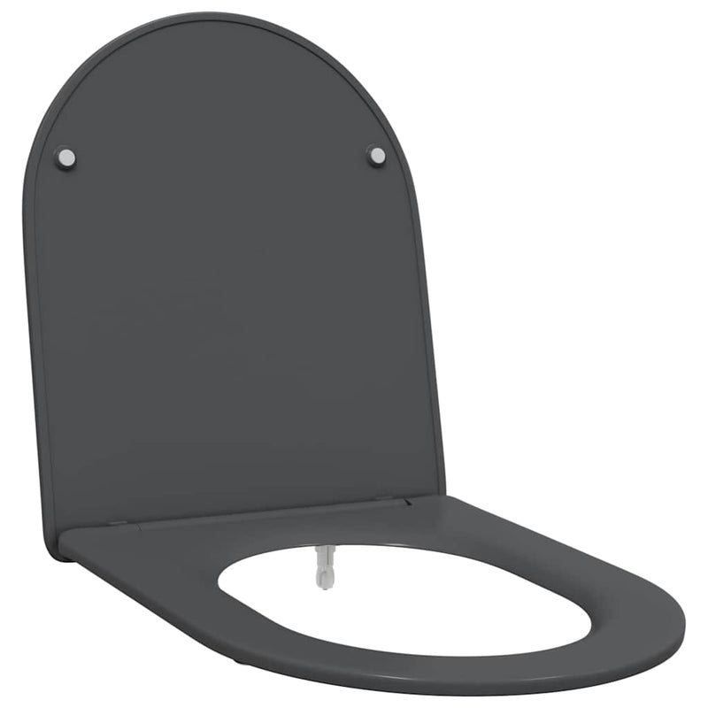 Afbeelding laden in galerijviewer, Vidaxl toiletzitting antraciet 47 x 36 x 3,4 cm duroplast
