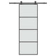 Vidaxl schuifdeur met beslag 76x205 cm esg-glas en aluminium