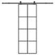 Vidaxl schuifdeur met beslag 76x205 cm esg-glas en aluminium