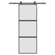 Vidaxl schuifdeur met beslag 76x205 cm gehard glas en aluminium