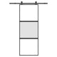 Vidaxl schuifdeur met beslag 76x205 cm gehard glas en aluminium