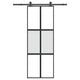 Vidaxl schuifdeur met beslag 76x205 cm gehard glas en aluminium