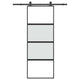 Vidaxl schuifdeur met beslag 76x205 cm gehard glas en aluminium